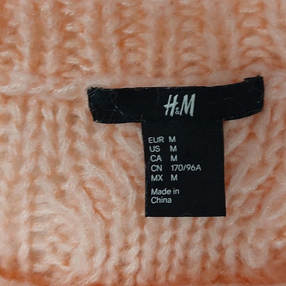 H&M light peach knit sweater size medium - Picture 7 of 9